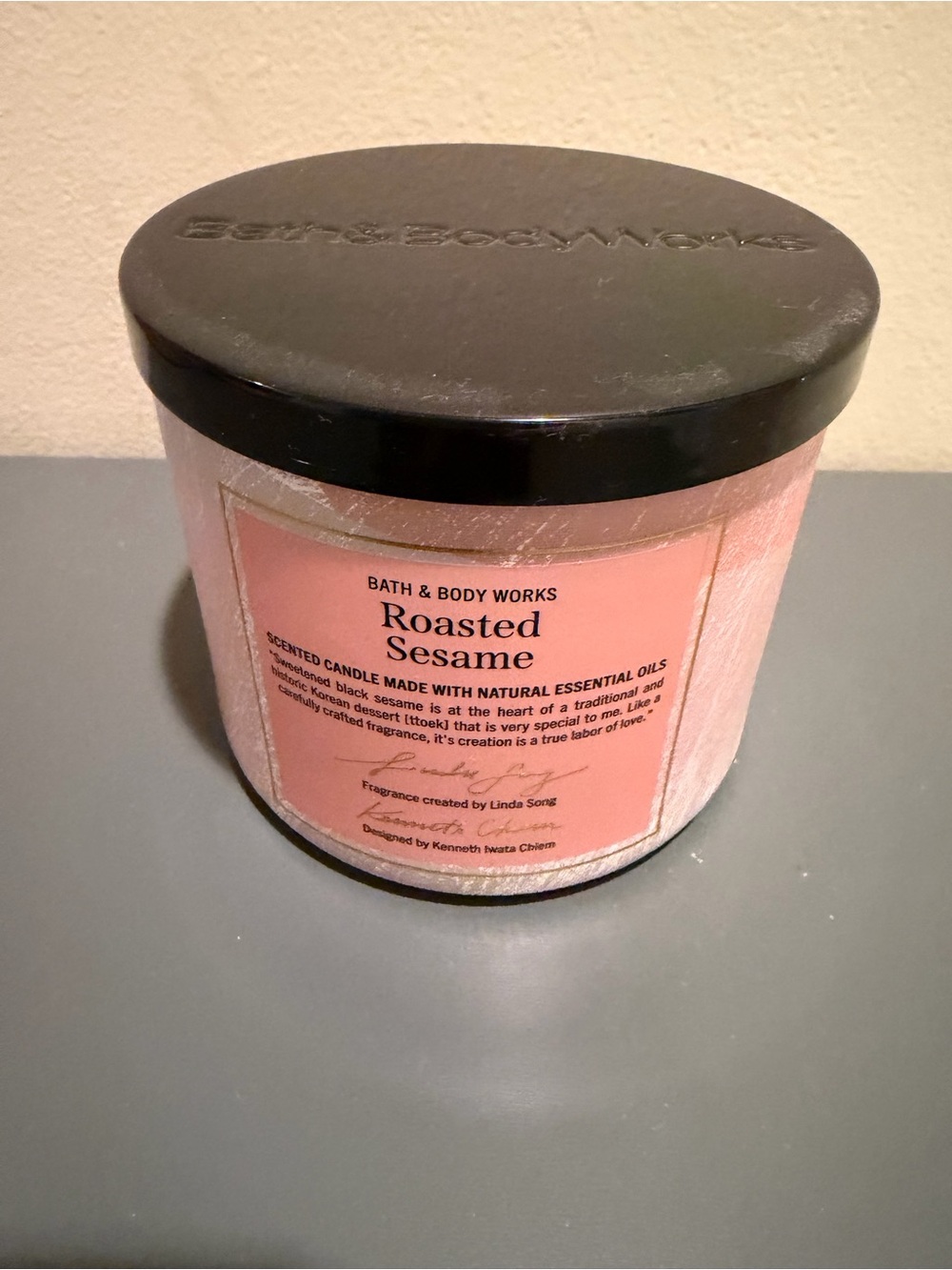 Bath & Body Works Roasted Sesame 3 Wick Candle Limited Edition NEW